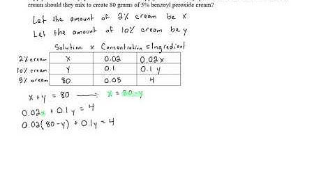 Mixture Problems - Problem 2
