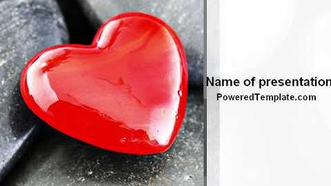 Red Heart PowerPoint Template by PoweredTemplate.com