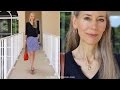 Warm-Weather Resort Skort OOTD With Sandals & Nylon Tote / Classic Fashion, Style Over 40, 50 Warm-Weather Resort Skort OOTD With Sandals & Nylon Tote / Classic Fashion, Style Over 40, 50