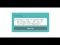 Text-to-Speech Web App Tutorial: Full Project with HTML, CSS, and JavaScript