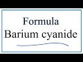 Barium and Cyanide Ion Chemistry