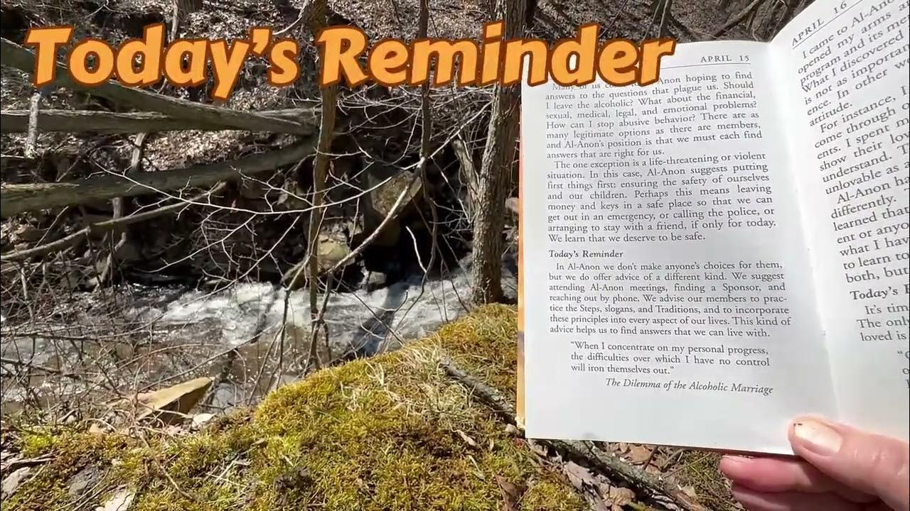 Courage to Change Daily Reading, April 15 couragetochange alanon 