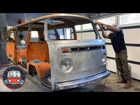 VW Baywindow Full Nose Replacement Pt:2 | VW Bus Restoration Episode 46