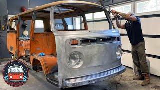 VW Baywindow Full Nose Replacement Pt:2 | VW Bus Restoration Episode 46