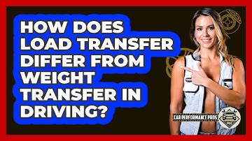 How Does Load Transfer Differ From Weight Transfer In Driving? - Car Performance Pros
