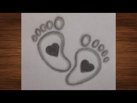 How to draw a Baby feet | Easy drawing | @TamilNewArt