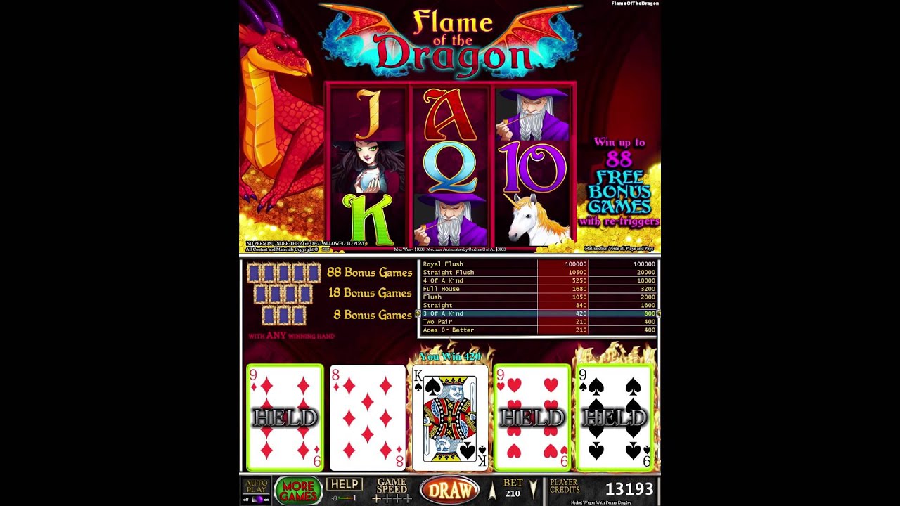 LanYap Poker, Flame of the Dragon video poker YouTube