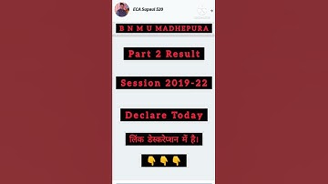 BNMU PART 2 RESULT 2022 #viralreelsvideo #shortsfeed #shortvideo