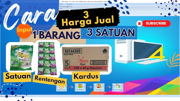 #Tutorial ipos 4 & 5 part 4.3 || Input Barang Berdas Satuan Eceran PCS Satuan Renteng kardus Dus