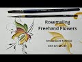 Freehand rosemaling flowers  telemark  freehand painting flower tutorial  asmr