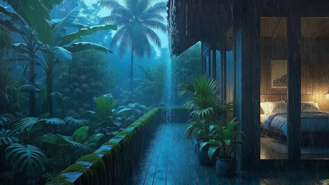 Rapid Ease Pulls You Into Sleep Inside a Rain-Soaked Tropical Forest Cabin 🌧️