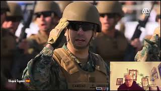 Veterano de la Legión Española Reacciona a Parada Militar Chilena.