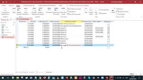 Modifier une donnée dans une requête