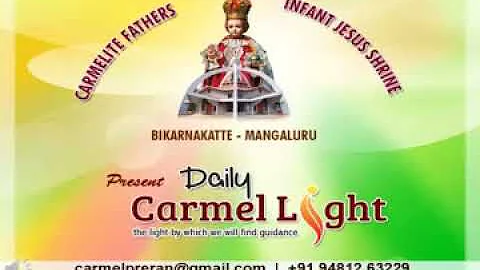 CARMEL LIGHT I John the Baptist as Elijah! I Matthew 17: 9-10 I 2 Advent Saturday I ENGLISH