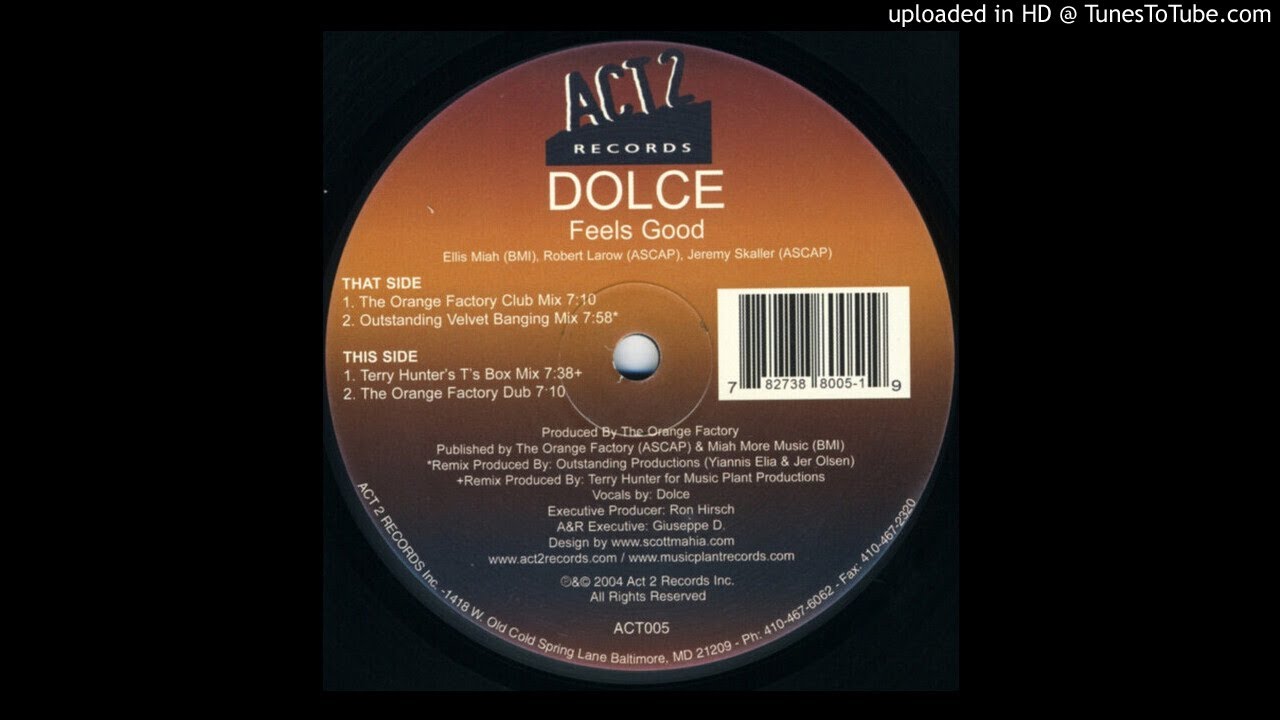 Dolce ‎– Feels Good  (Terry Hunter's T's Box Mix)