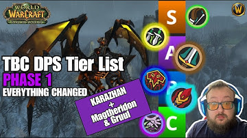 UPDATED TBC P1 DPS Tier List (Karazhan/Gruul/Magtheridon) - WoW Classic Anniversary