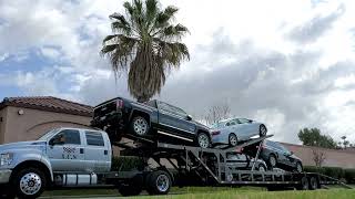 5 car load on a 4 car trailer. #carhaulerlife #carhauler #sanantonio