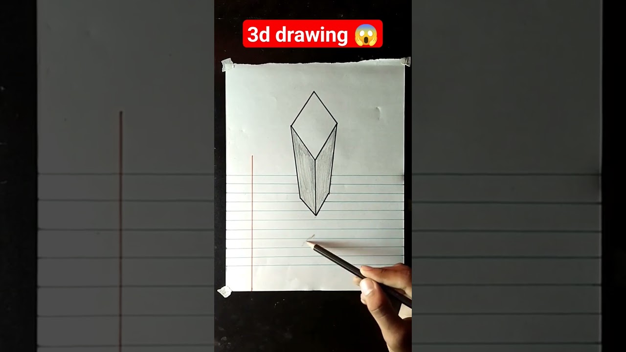 How to draw 3D floating cube.😱🥰/ Easy 3d illusion 