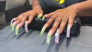 XXL CURVED NAILS | GREEN FREESTYLE | PRODUCTS LISTED