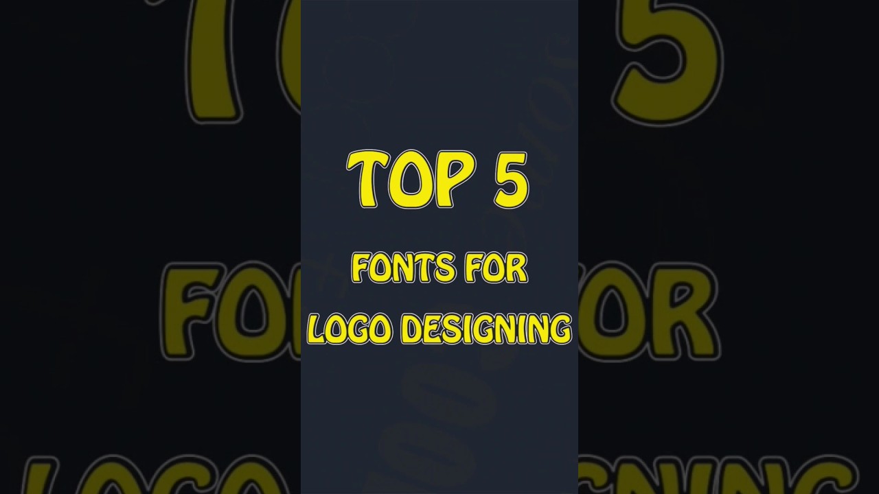 top 5 free fonts for logo design #ai #artificialintelligence #graphicdesign