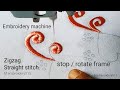How to Zigzag - Straight stitch Machine embroidery / industrial zigzag machine