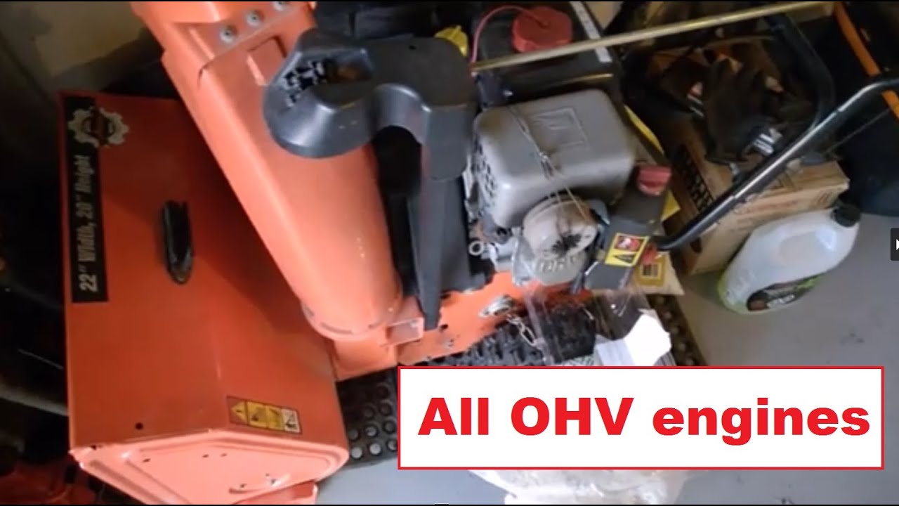 Snow blower with OHV LCT engine - surging, unstable idle - YouTube
