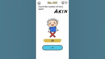 Brain 🧠 Out Level 101 | Count The number of hairs again | #akingaming #brainoutgaming #games