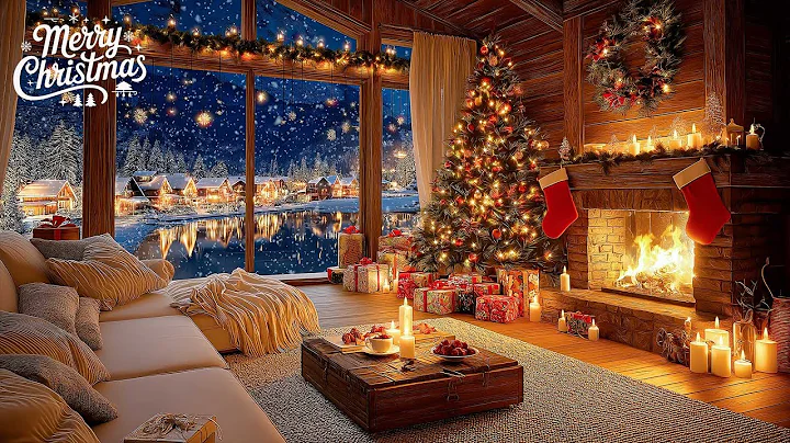 Soothing Christmas Ambience 🌲Instrumental Christmas Music With Fireplace🔥 Relaxing Christmas Music