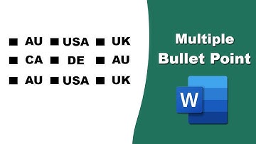 How to add multiple bullet points in one line in word