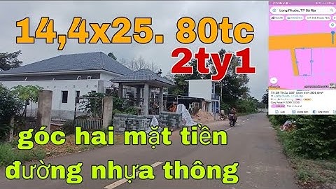 LONG PHƯỚC TPBR.  CHỦ CẦN TIỀN BÁN GẤP.  GÓC HAI MẶT TIỀN ĐƯỜNG NHỰA THÔNG. GIÁ CHỈ 2TY1