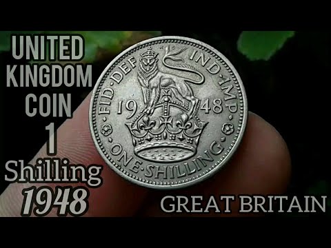 United kingdom coin one shilling 1948 copper nikel coin king georgivs vi old great britain 1shilling