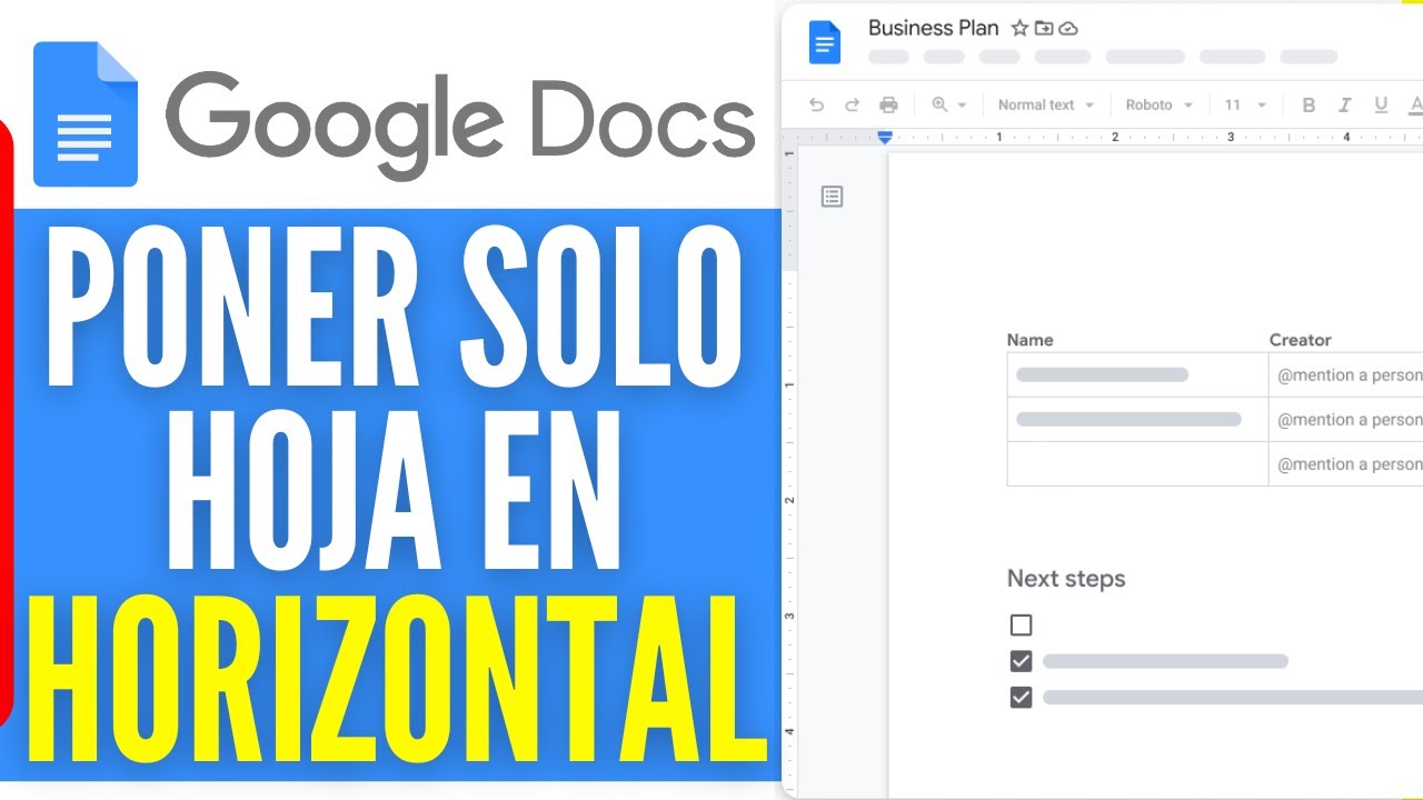Cómo PONER SOLO una HOJA en HORIZONTAL en Google Docs (Muy fácil)