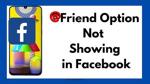 How to Fix @friend Option Not Showing Facebook