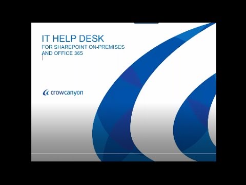 It Help Desk Webinar Sharepoint Office 365 Youtube