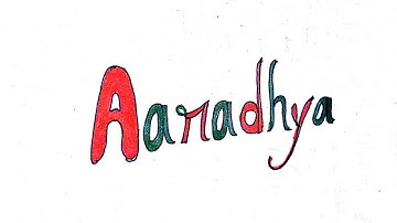 Beautiful name"Aaradhya" in design calligraphy | calligraphy font style #calligraphy #calligraphyart