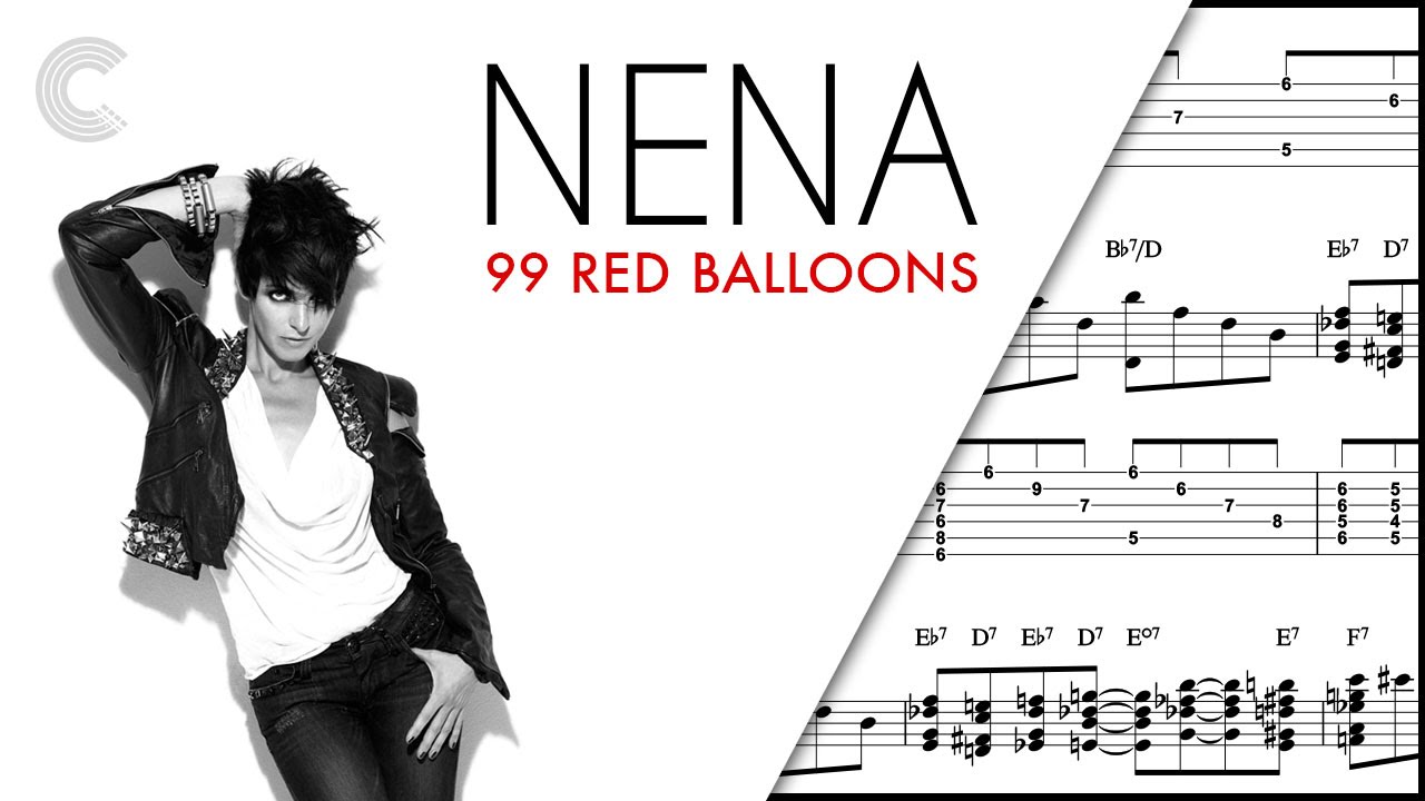 Guitar - 99 Red Balloons - Nena Sheet Music, Chords, and Vocals - YouTube