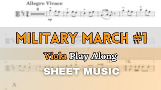 Schubert - Military March No.1, Op.51 | Viola Play Along (Sheet Music/Score)
