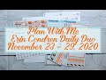 Erin Condren Daily Duo Plan With Me | November 23 - 29, 2020 | PlannerKate Kit MK-262