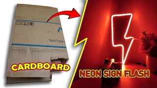 LED Neon sign flash with cardboard for bedroom / Membuat lampu petir menggunakan LED Fleksibel