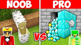 Minecraft NOOB vs PRO: SECRET HIDDEN BASE BUILD CHALLENGE