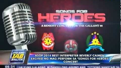 ASOP 2014 Best Interpreter Beverly Caimen, excited ng mag-perform sa "Songs for Heroes" concert