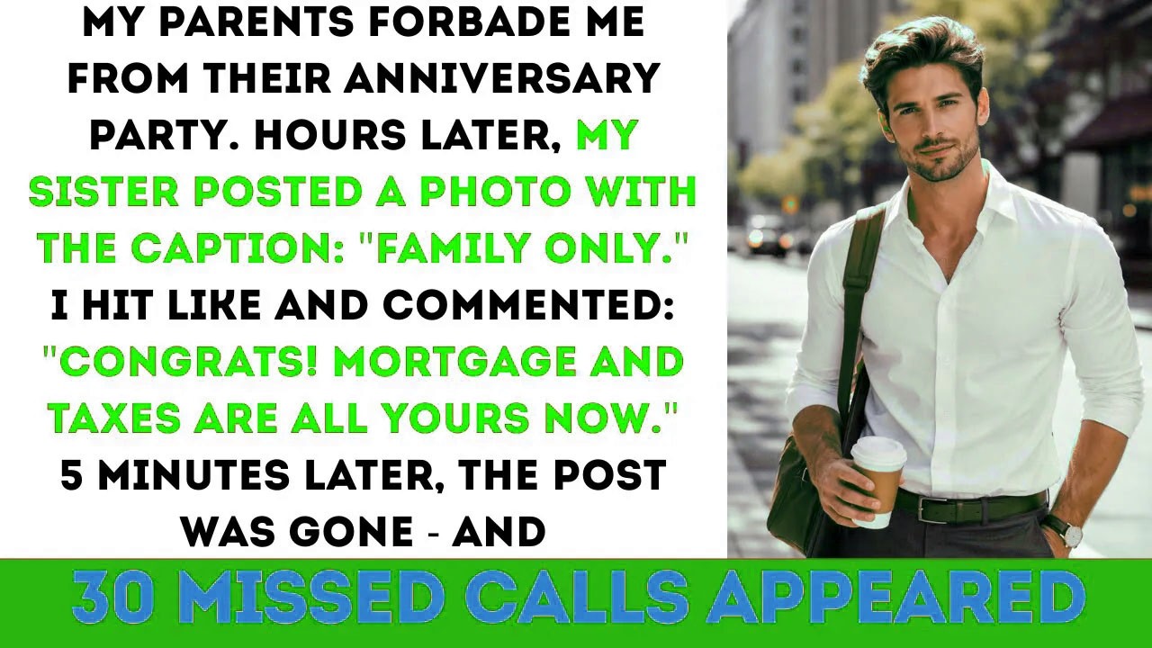 At My Parents’ Anniversary Party, They Forbade Me To Attend. Hours Later, My Sister Posted A Photo…