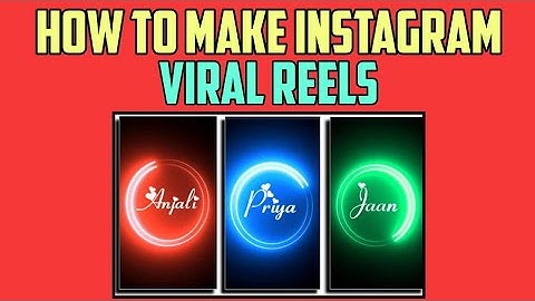 How to Make Neon circle Name status | reels viral video editing | new status editing