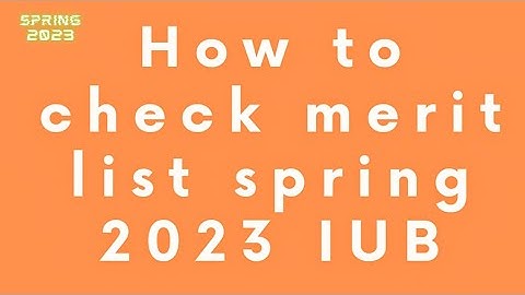 How to check 1st merit list BS spring 2023 || The Islamia University Bahawalpur