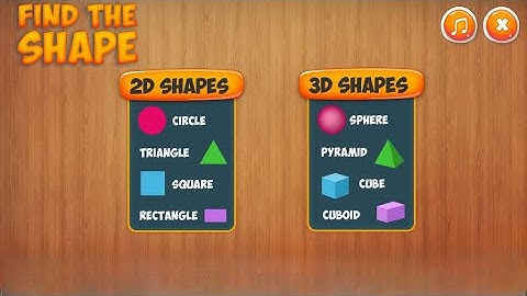 Find The Shape with 2D & 3D Shapes GAMEPLAY (I OWN NOTHING,C REDIT2EVERY1.)