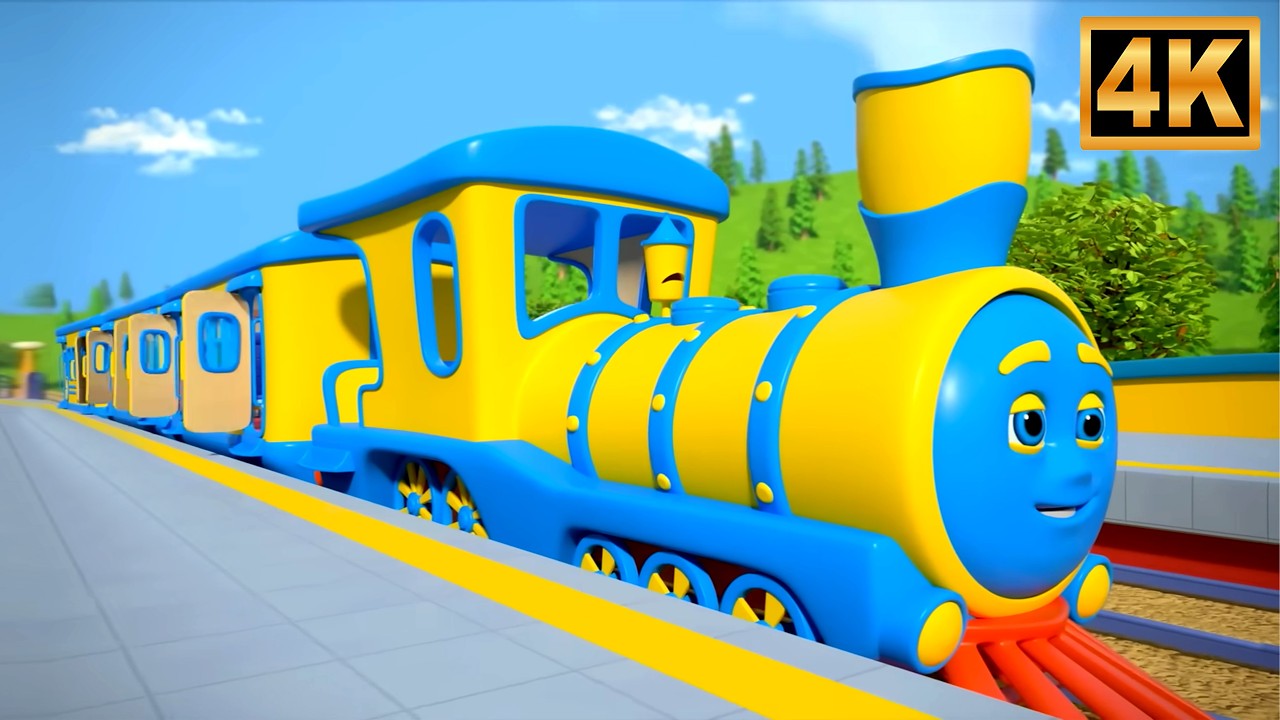 Wheels on the Train Go Round & Round | Fun Train Song for Kids & Toddlers