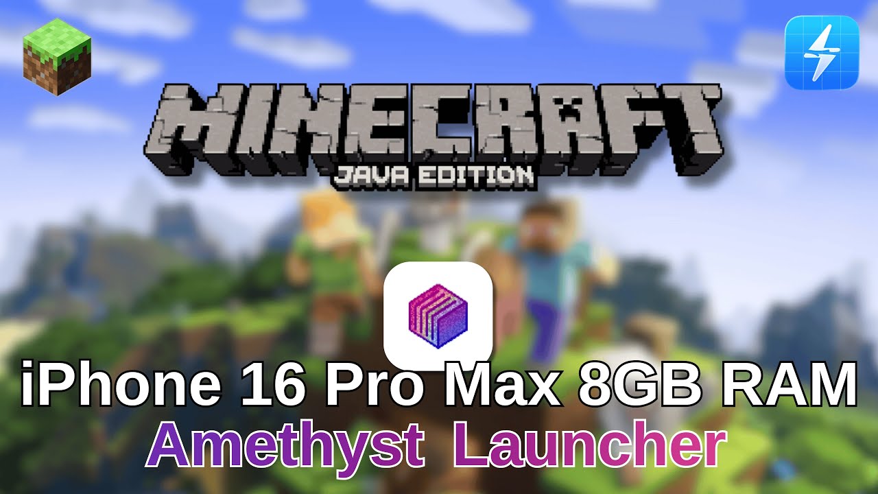 Minecraft: Java Edition - iPhone 16 Pro Max, Amethyst Launcher (iOS26)