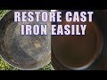HOW TO RESTORE CAST IRON EASY - PART 1 OF RESTORATION