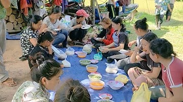 hau qaij qaib xyaw zaub thiab taub daj tsuag peb noj su qab laj siab tiag nawj