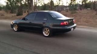 2001 Toyota Corolla partial straight pipe!